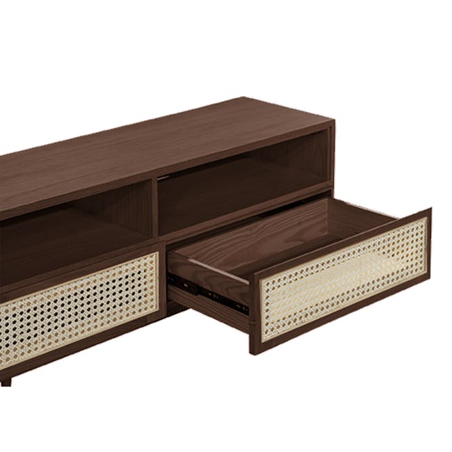(As-is) Rocco Rattan TV Console 1.8m - Walnut - 6