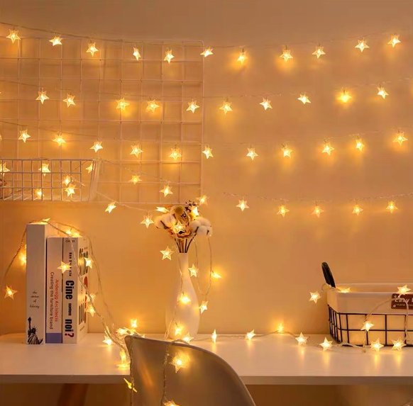 small lights on wall