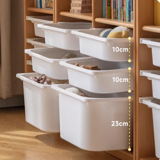 Micah Wooden Kids Modular Bookshelf with Drawers 0.4m - 8