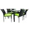 Boulevard Outdoor Dining Set with 6 Chair - Green Cushion