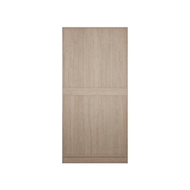 Lucca 2 Door Wardrobe 3 - Graphite Linen, Herringbone Oak - 4