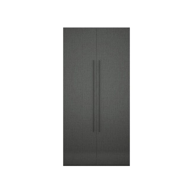 Lucca 2 Door Wardrobe 3 - Graphite Linen - 1