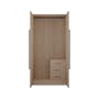 Lucca 2 Door Wardrobe 3 - Herringbone Oak - 0