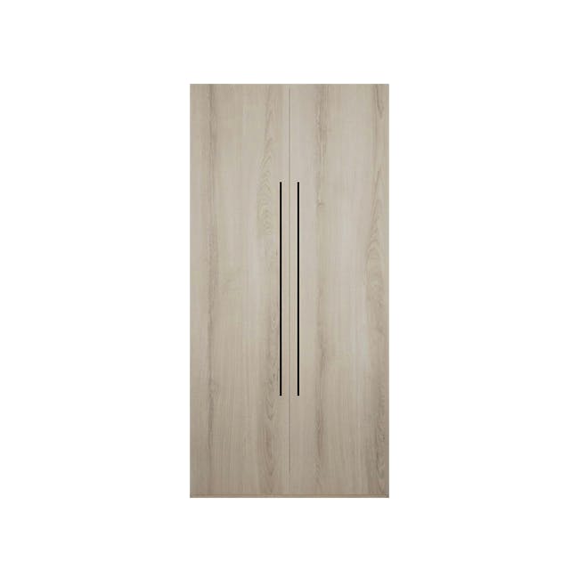 Lucca 2 Door Wardrobe 3 - White Oak - 1