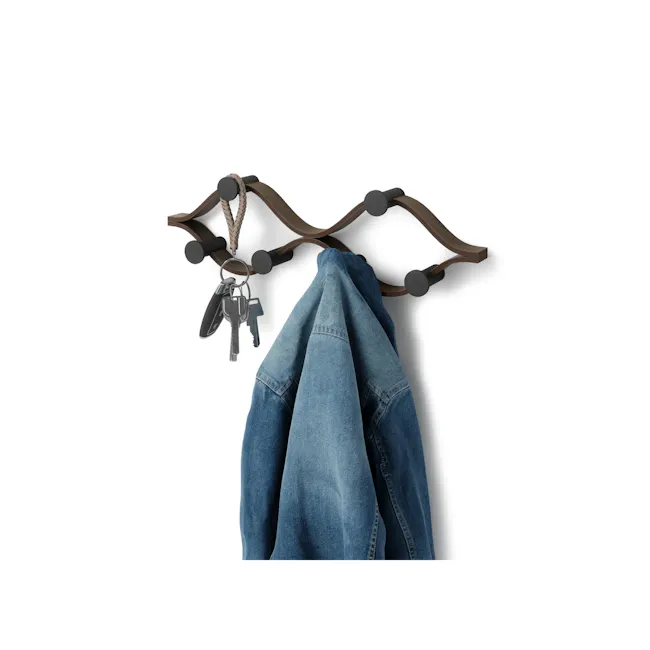 Montage 6 Wall Hook - Black, Walnut - 1