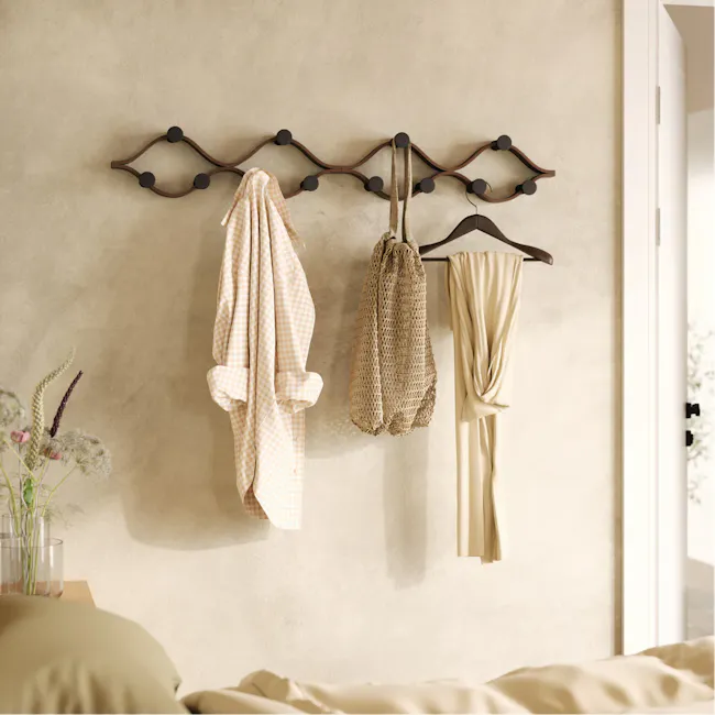 Montage 6 Wall Hook - Black, Walnut - 7