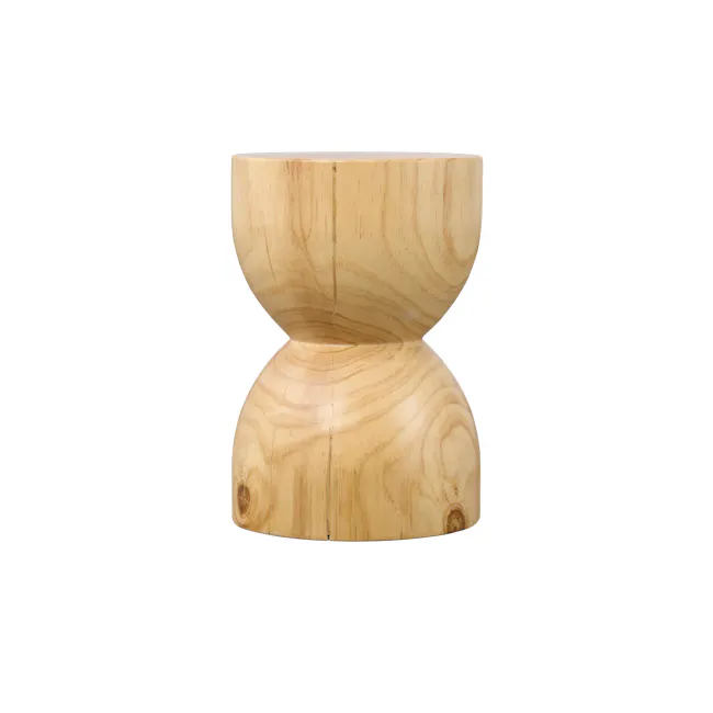 Logan Hourglass Pedestal - Oak - 4