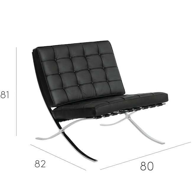 Benton Chair - Black (Genuine Cowhide) - 5