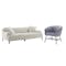 Brielle 3 Seater Sofa in Pearl River with Galen Lounge Chair in Ash Grey