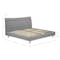 Ronan Queen Bed in Midnight with 2 Albie Bedside Tables in Walnut, Black - 15