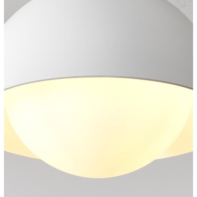 (As-is) Bowl Ceiling Lamp - White - 3