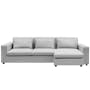 Wesley L-Shaped Sofa -  Pebble (Fully Removable Covers) - 0