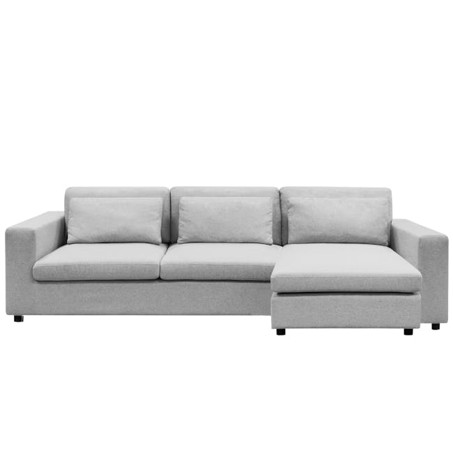 Wesley L-Shaped Sofa -  Pebble (Fully Removable Covers) - 0