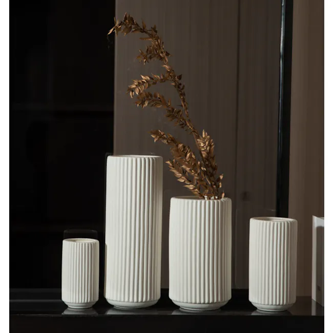 Dossa Column Ribbed Ceramic Vase - 3
