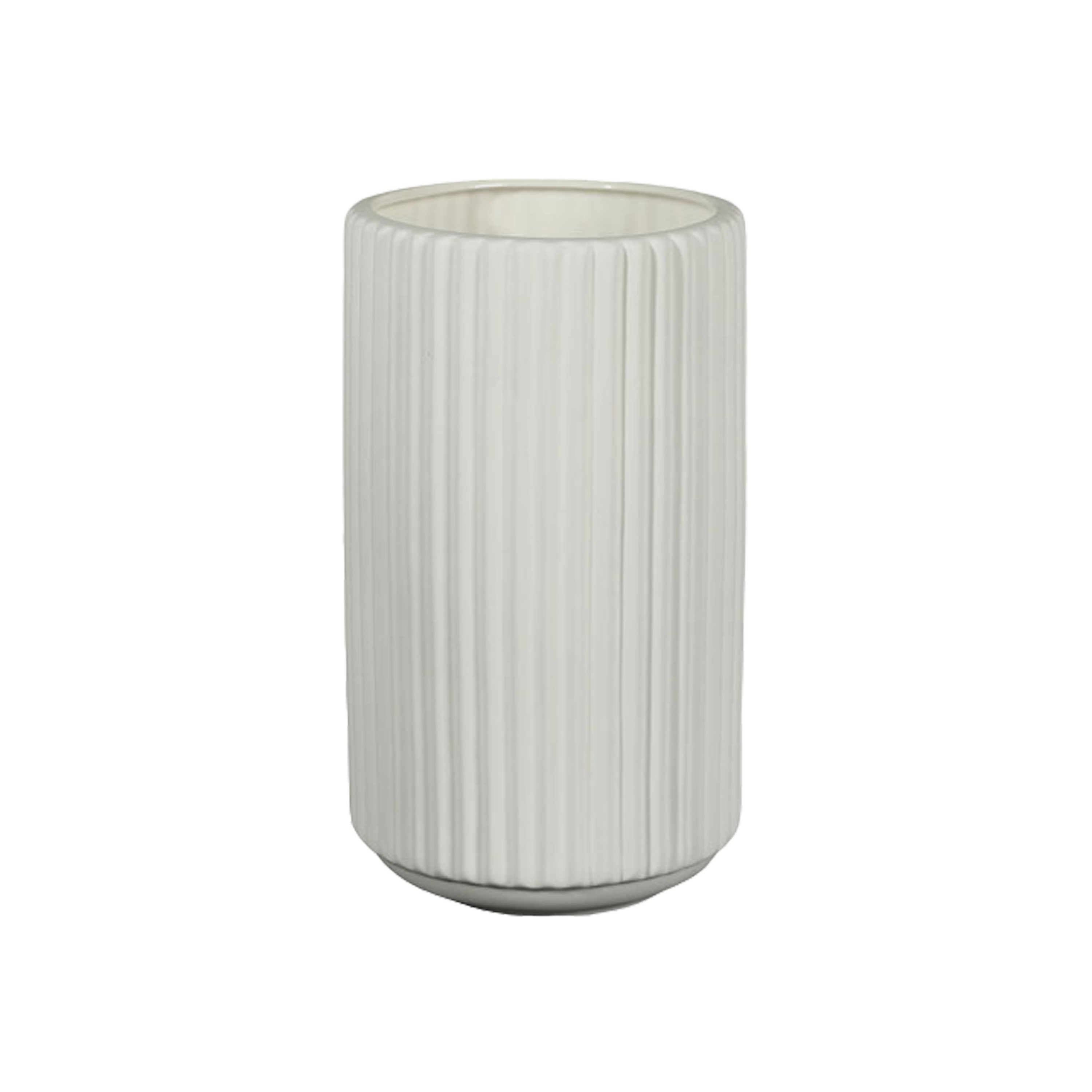 Dossa Column Ribbed Ceramic Vase