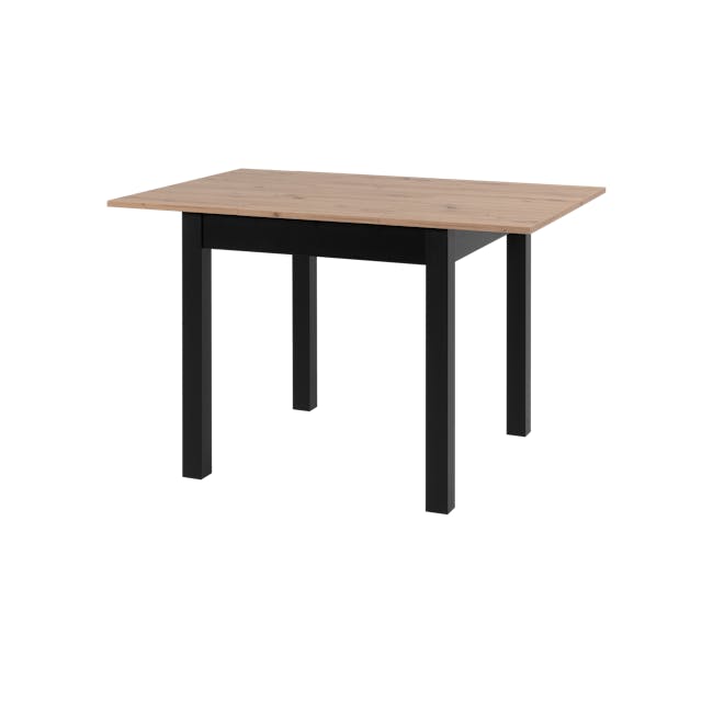 Jonah Extendable Dining Table 0.8m-1.2m - Black, Oak - 0