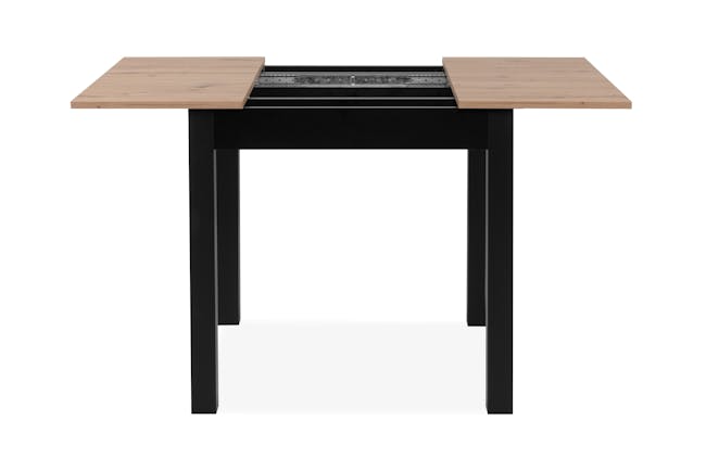 Jonah Extendable Dining Table 0.8m-1.2m - Black, Oak - 8