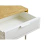 Rondo Bedside Table - White, Oak - 5
