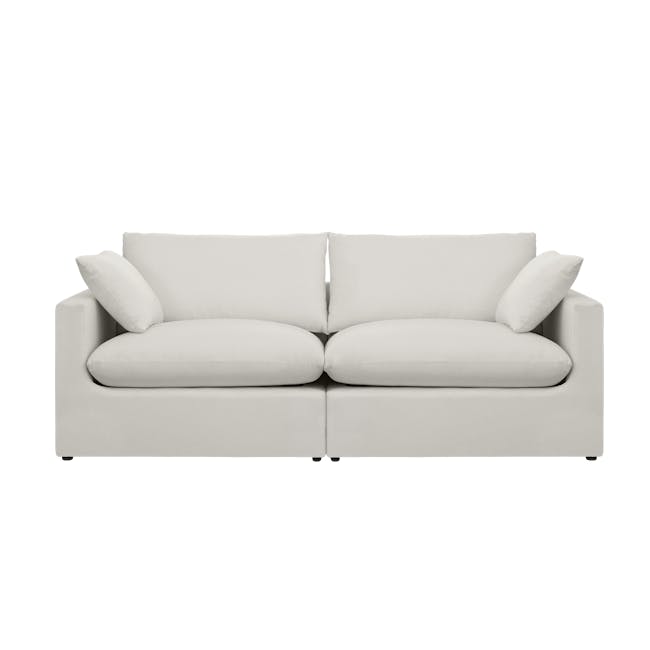 Russell 3 Seater Sofa with Ottoman - Dew (Eco Clean Fabric) - 7