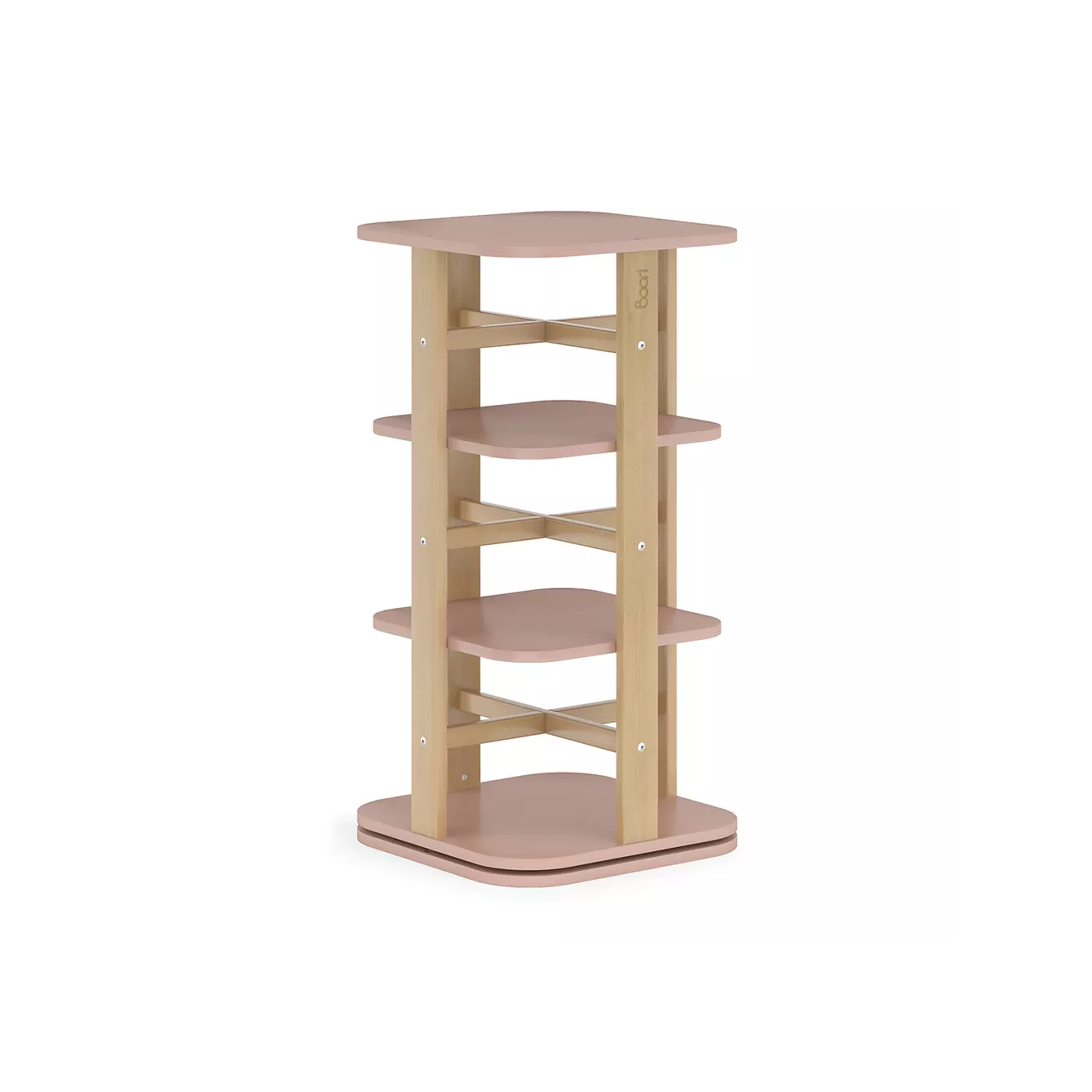 Tidy Rotating Bookshelf - Cherry & Almond