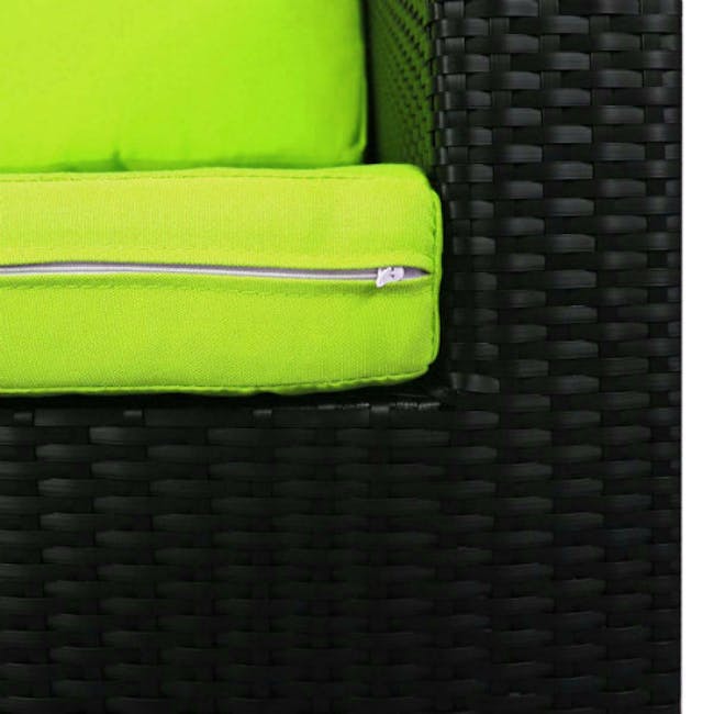 Summer Modular Outdoor Sofa Set - Green Cushions - 5