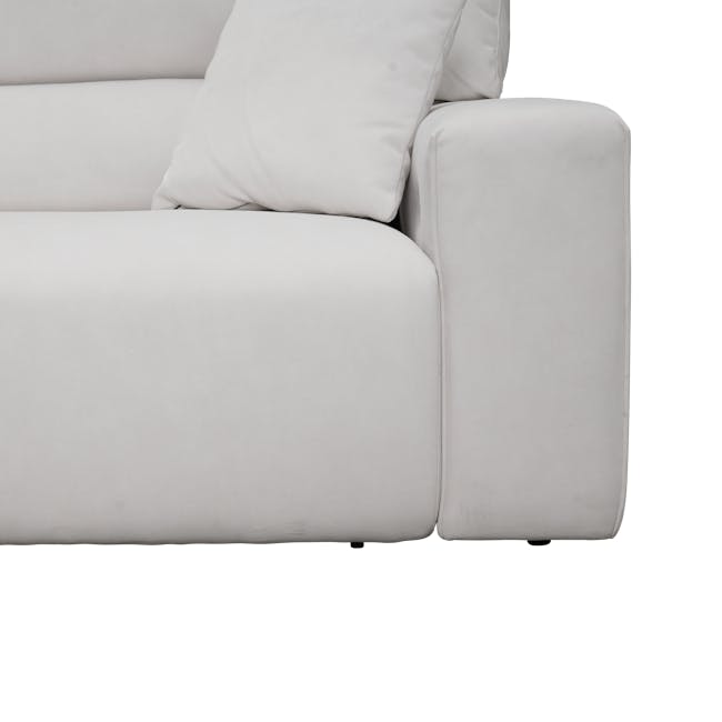 Forte 4 Seater Power Sliding Extension Sofa - Misty Grey (Scratch Resistant) - Zero Wall - 20