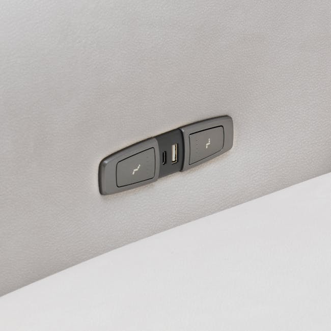 Forte 4 Seater Power Sliding Extension Sofa - Misty Grey (Scratch Resistant) - Zero Wall - 12