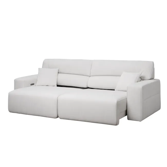 Forte 4 Seater Power Sliding Extension Sofa - Misty Grey (Scratch Resistant) - Zero Wall - 15