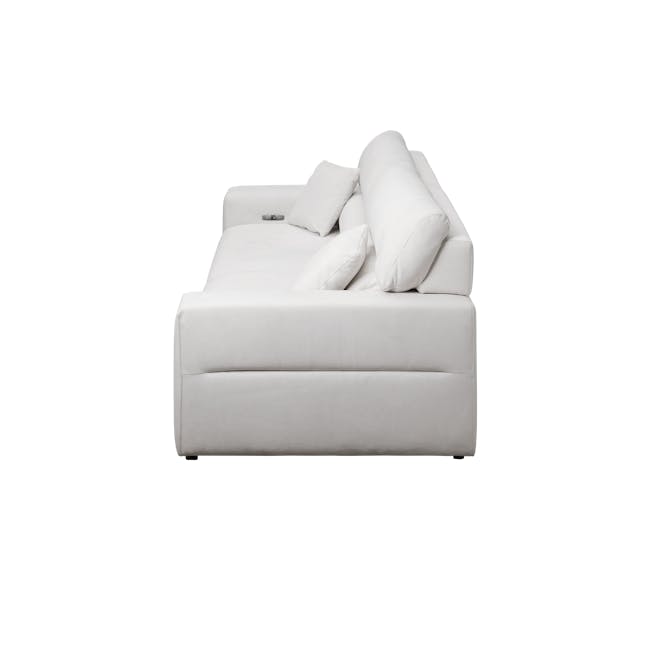 Forte 4 Seater Power Sliding Extension Sofa - Misty Grey (Scratch Resistant) - Zero Wall - 7