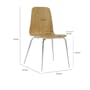 Sefa Dining Chair - Chrome, Oak - 5