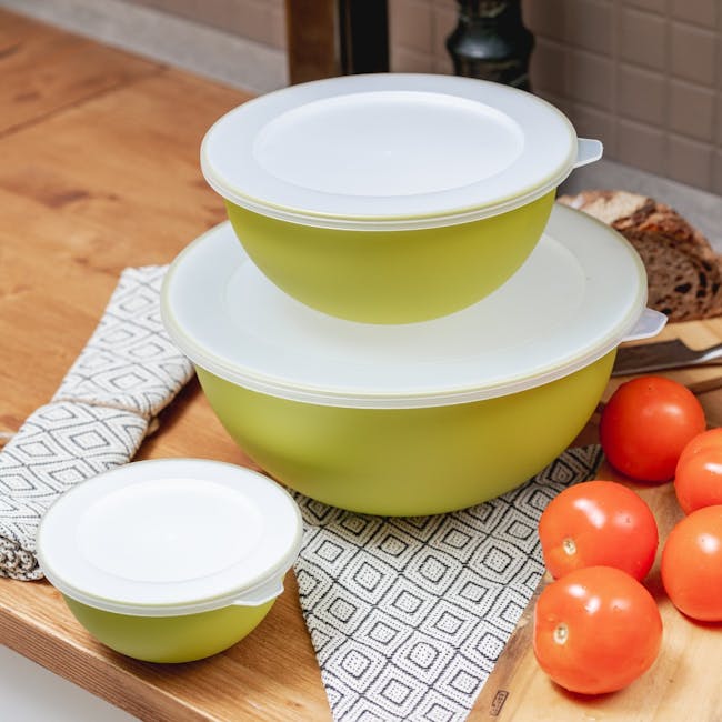 Omada SANALIVING 3 Bowls with Covers - Lime - 4