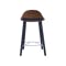 Stacy Counter Chair - Walnut, Onyx (Genuine Cowhide Seat Pad) - 1