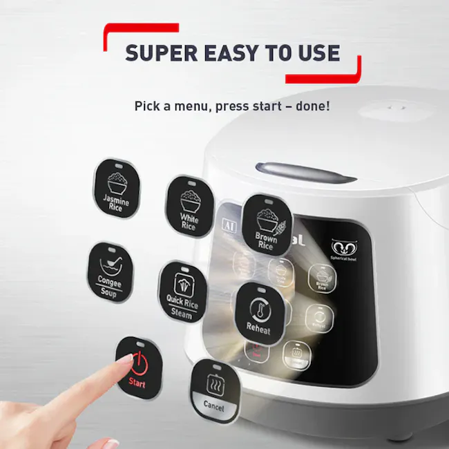 Tefal Easy Rice Compact Spherical Pot Rice Cooker 1L (RK7301) - 4