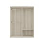 Lorren Sliding Door Wardrobe 1 with Mirror - White Oak - 1