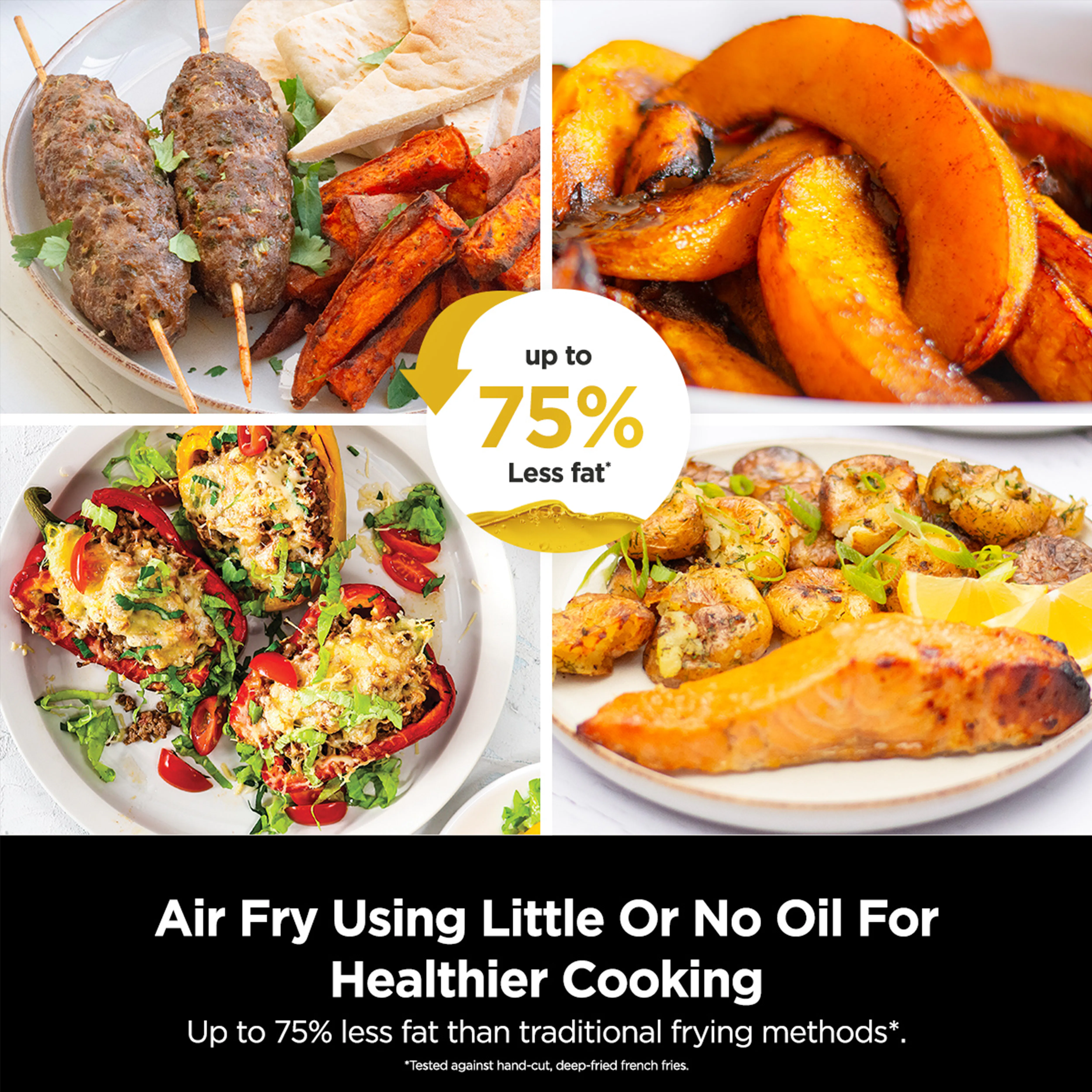 Ninja® Air Fryer Pro 4-in-1 - 9 - Air fry using little or no oil for healthier cooking, up to 75% less fat than traditional