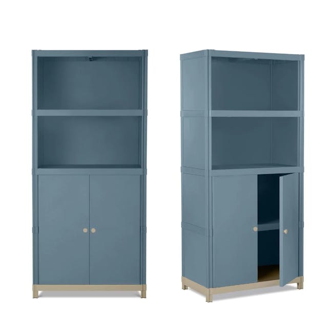 Flo Tall Shelf Storage Cabinet - Fog - 3