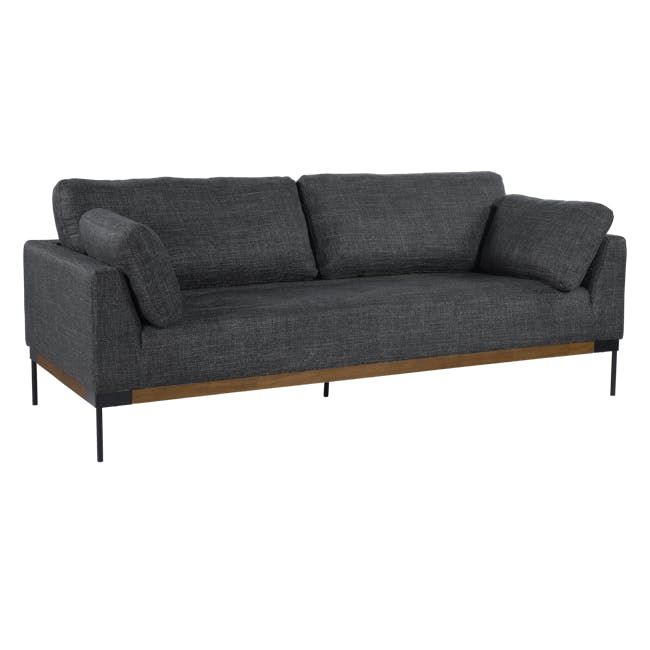 Hudson 3 Seater Sofa - Walnut, Shadow Grey - 1