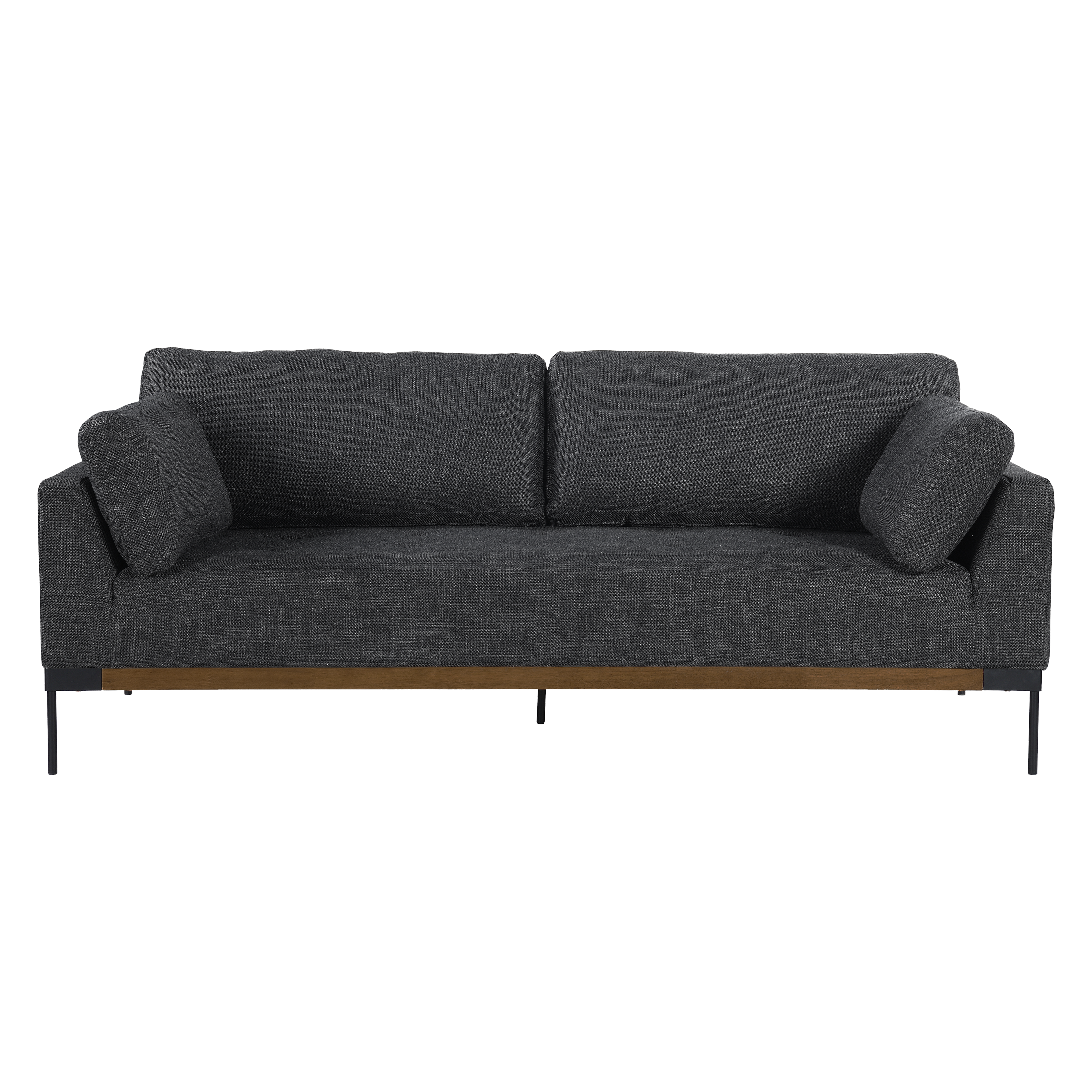 Hudson 3 Seater Sofa - Walnut, Shadow Grey