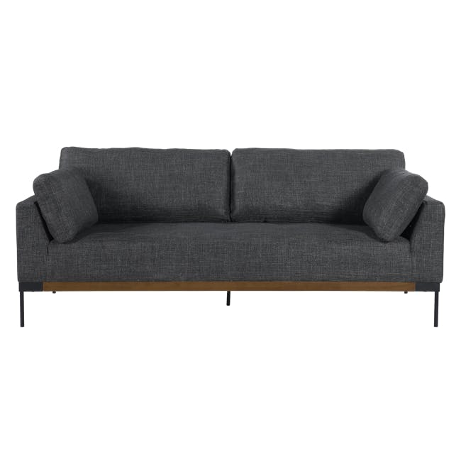 Hudson 3 Seater Sofa - Walnut, Shadow Grey - 0