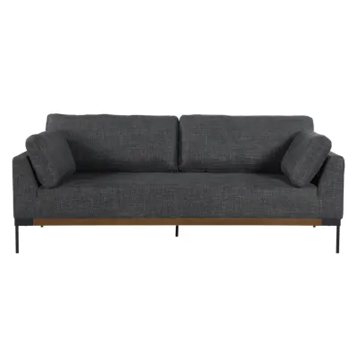 Hudson 3 Seater Sofa - Walnut, Shadow Grey