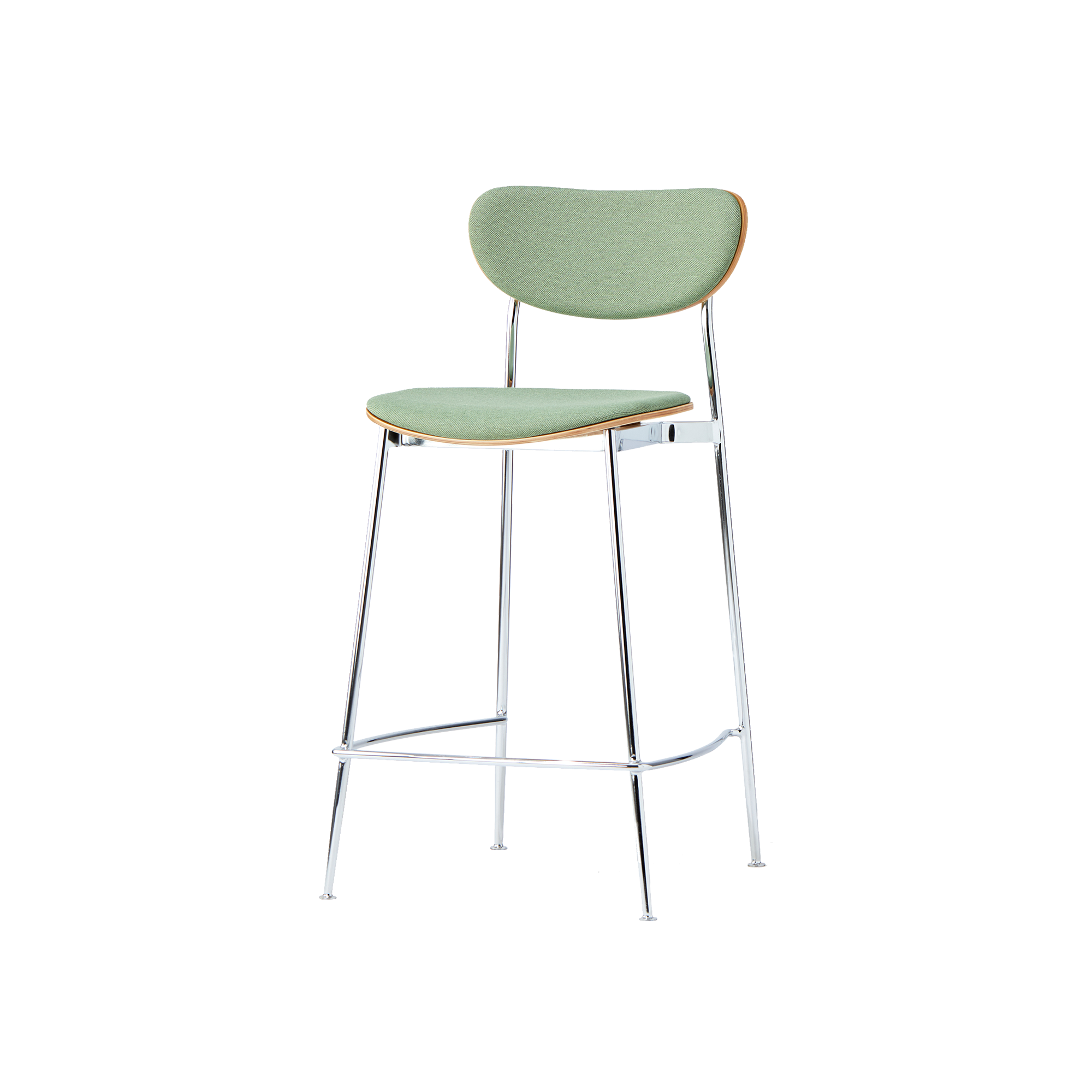 Miller Counter  Chair - Oak, Spring Green