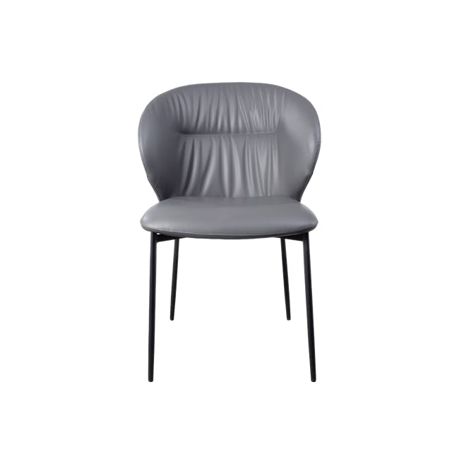 Lawson Dining Chair - Grey (Faux Leather) - 2