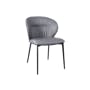 Lawson Dining Chair - Grey (Faux Leather) - 0