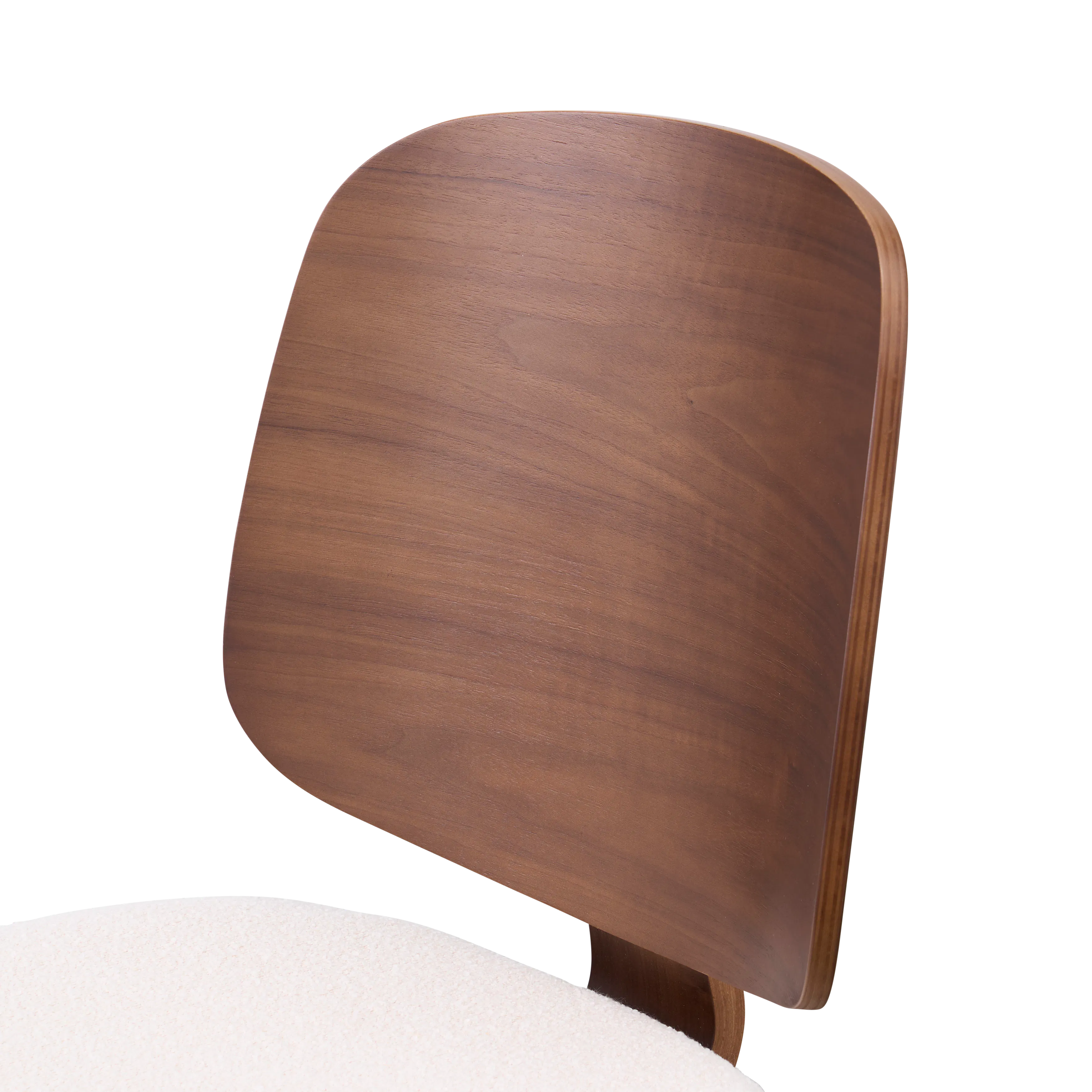 Nellie Dining Table 1.8m in Walnut (Sintered Stone) with 4 Rena Chairs in Walnut, White (Fabric) - 16