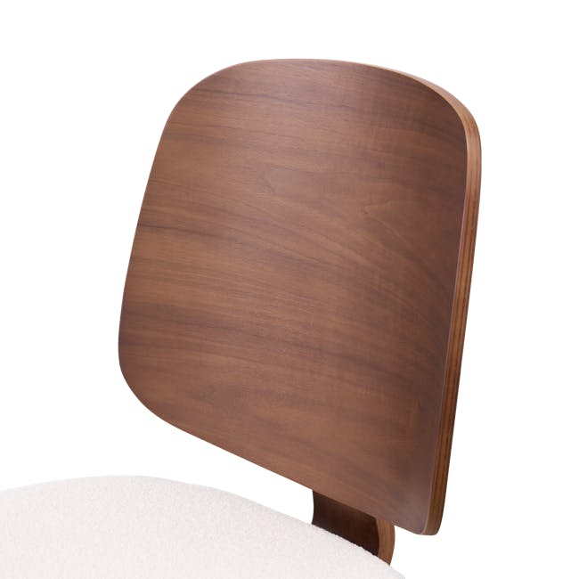 Nellie Dining Table 1.8m in Walnut (Sintered Stone) with 4 Rena Chairs in Walnut, White (Fabric) - 16