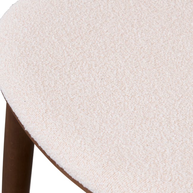 Nellie Dining Table 1.8m in Walnut (Sintered Stone) with 4 Rena Chairs in Walnut, White (Fabric) - 17