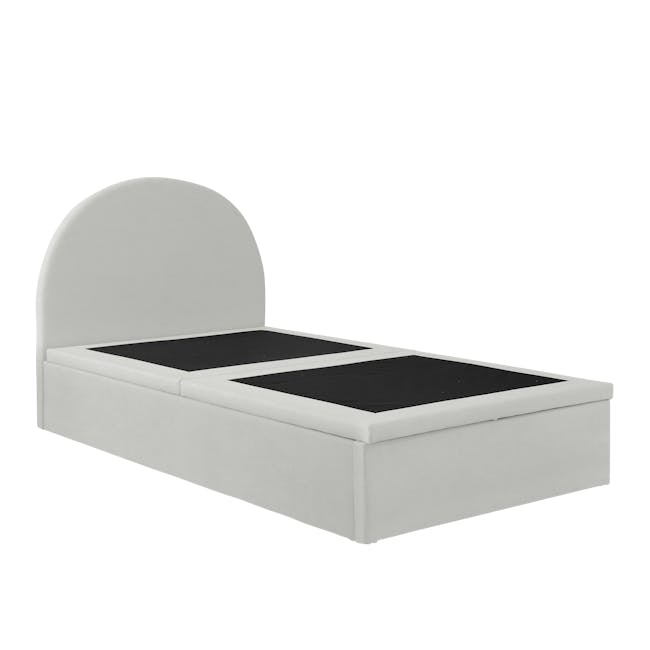 Aspen Single Storage Bed - Ice Grey - 6