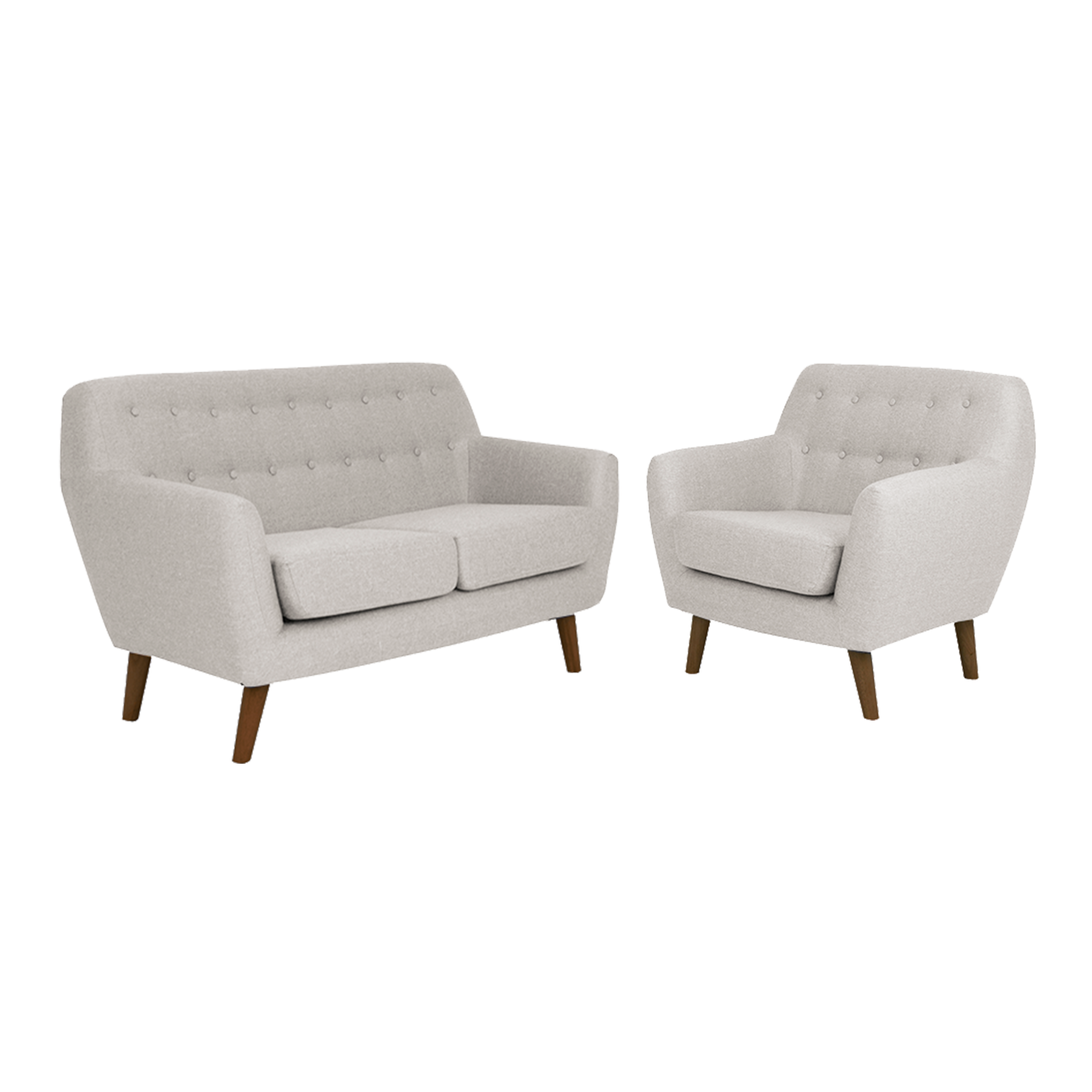 Emma 2 Seater Sofa with Emma Armchair - Sand