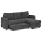 Mia L-Shaped Storage Sofa Bed -  Graphite - 8