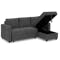 Mia L-Shaped Storage Sofa Bed -  Graphite - 7